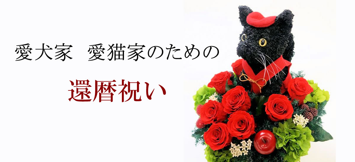 犬好き還暦祝い　猫好き還暦祝い