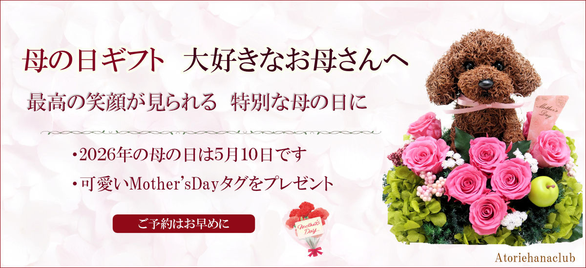 犬好き母の日犬花 猫好き母の日 猫花