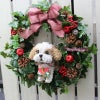 犬好きクリスマスリース