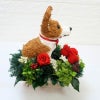 コーギー フラワーアレンジ