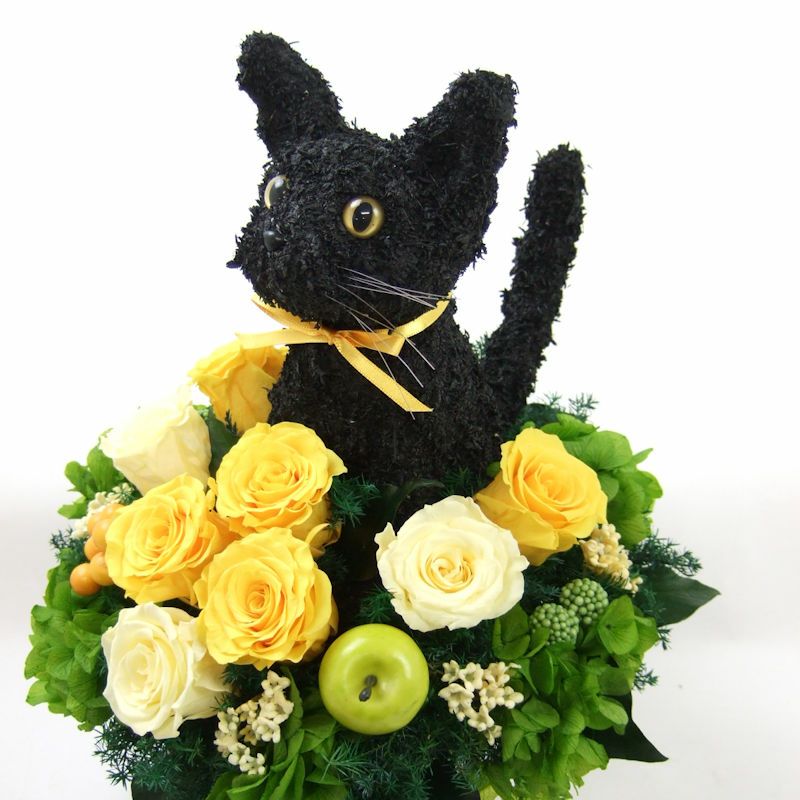 プリザーブドフラワー　猫