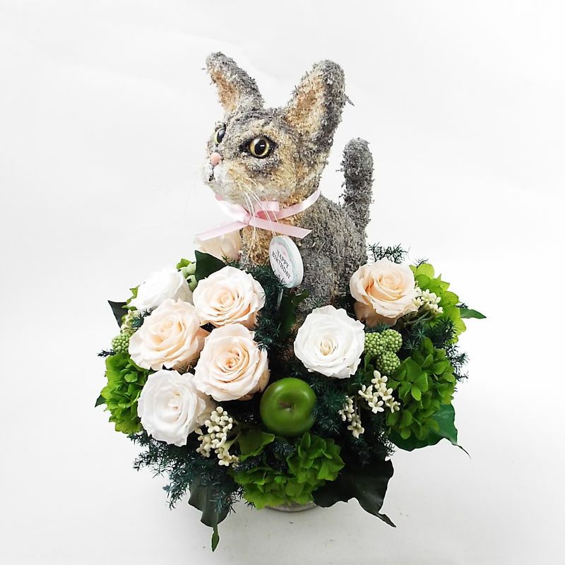 プリザーブドフラワー猫
