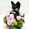 黒猫　プリザーブドフラワー
