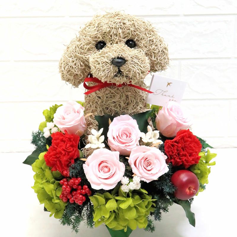 プードル好きなお母さんへの母の日フラワーギフト｜アトリエ花倶楽部