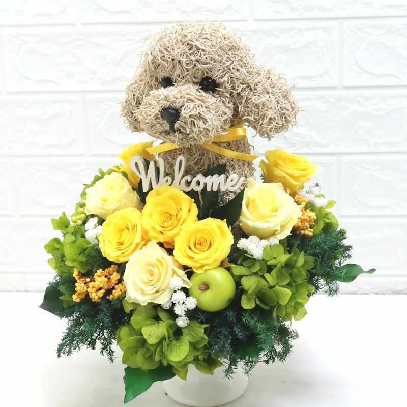 トイプードル 花