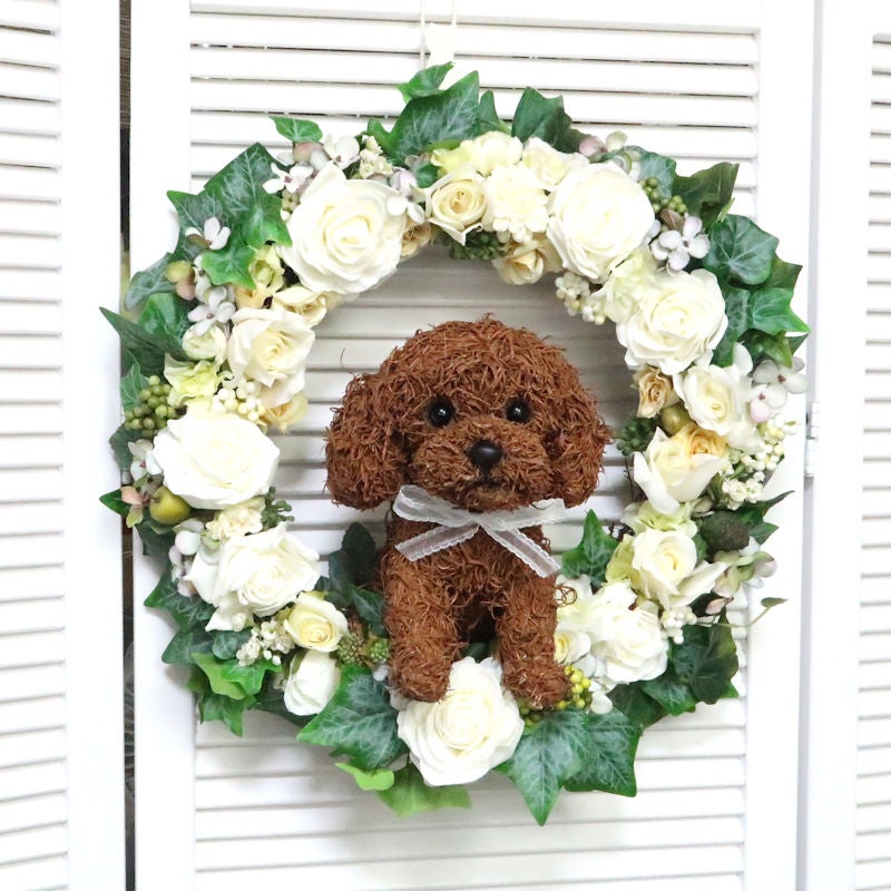 トイプードル フラワーリース