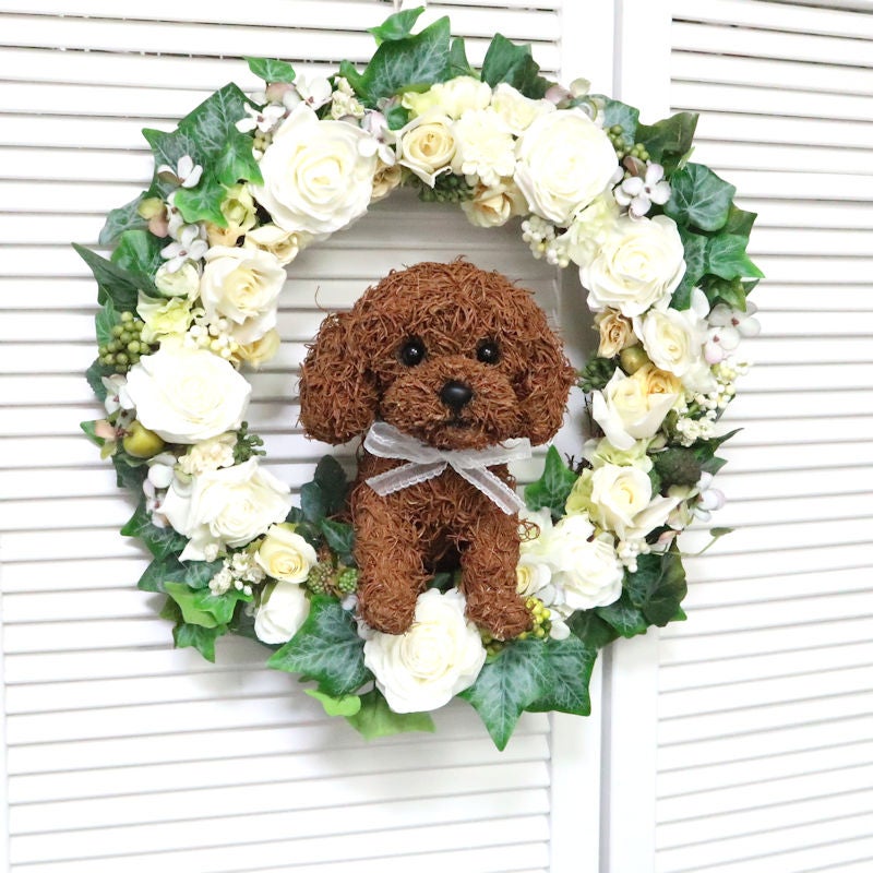 トイプードル 花