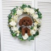 フラワーリース 犬