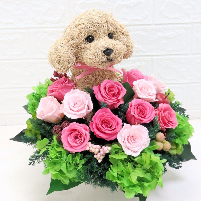 プリザーブドフラワー 犬