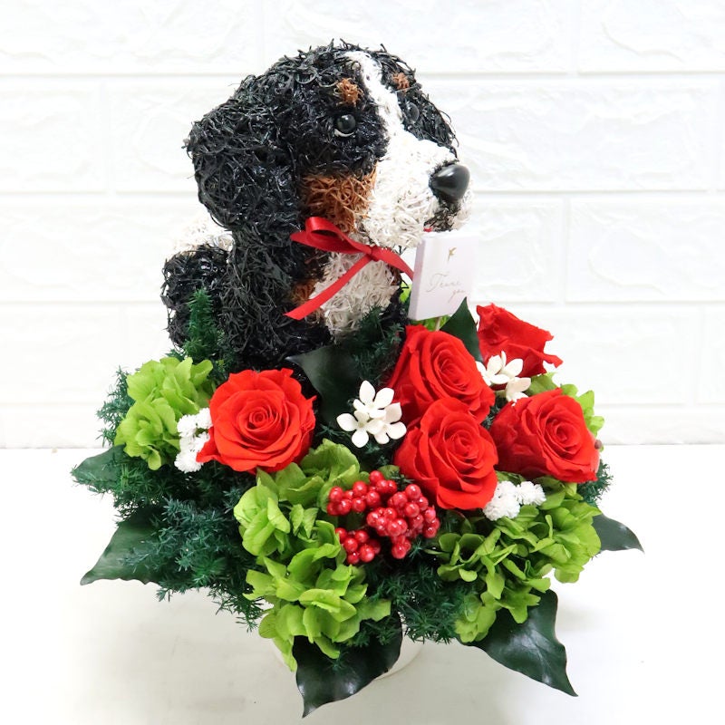 プリザーブドフラワー犬 母の日